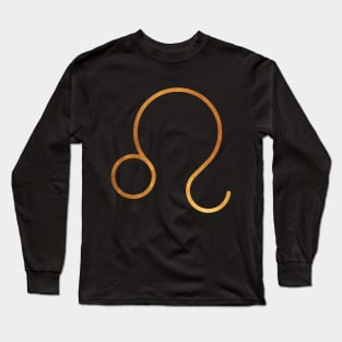 Leo Zodiac Gold Symbol Long Sleeve T-Shirt